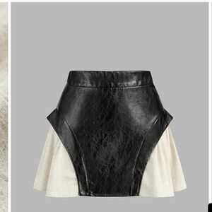 Commense Black and Cream Women's Skirt